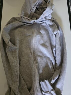 Gymshark Crest MENS  Light Gray Zip-Up Hoodie